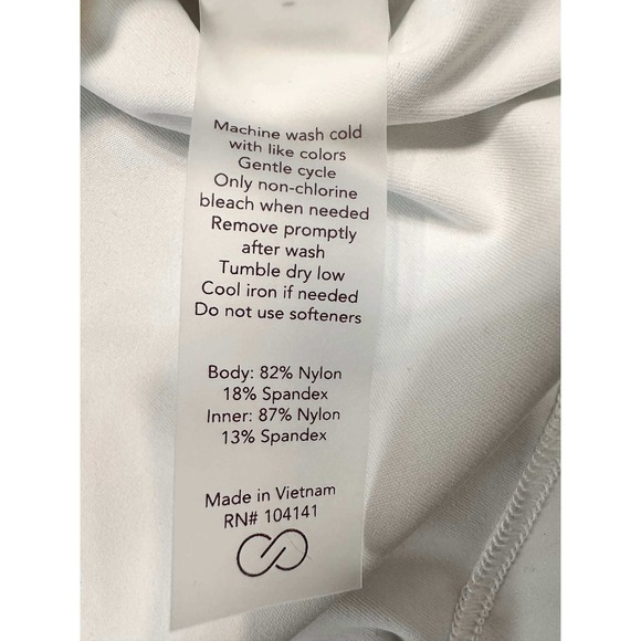 CALIA Casual Athletic White Built In Bra Dress Womens Size S - Picture 6 of 8